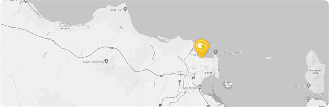 Queens Beach location map